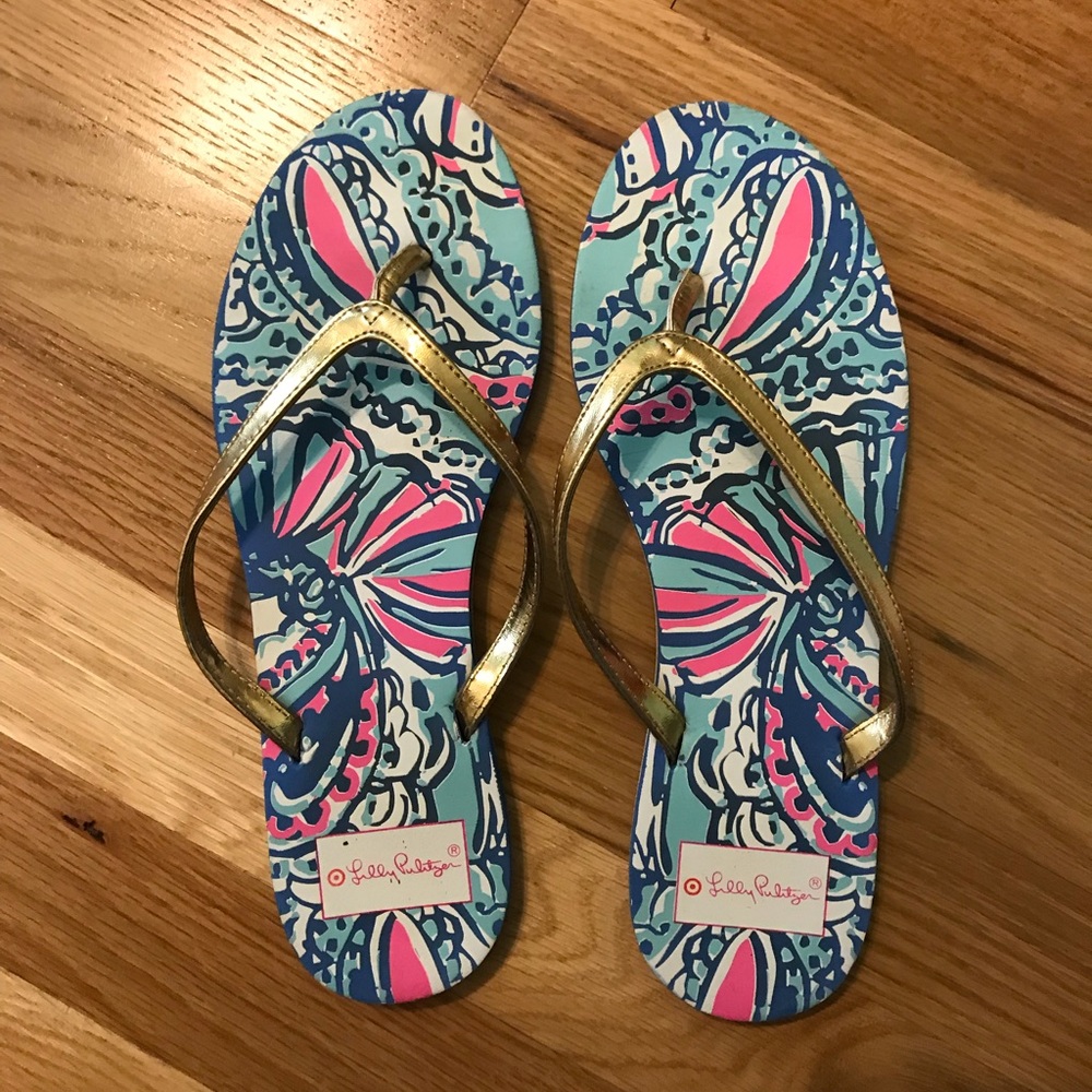 Lilly Pulitzer flip flops